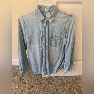 J crew light denim shirt women’s size medium